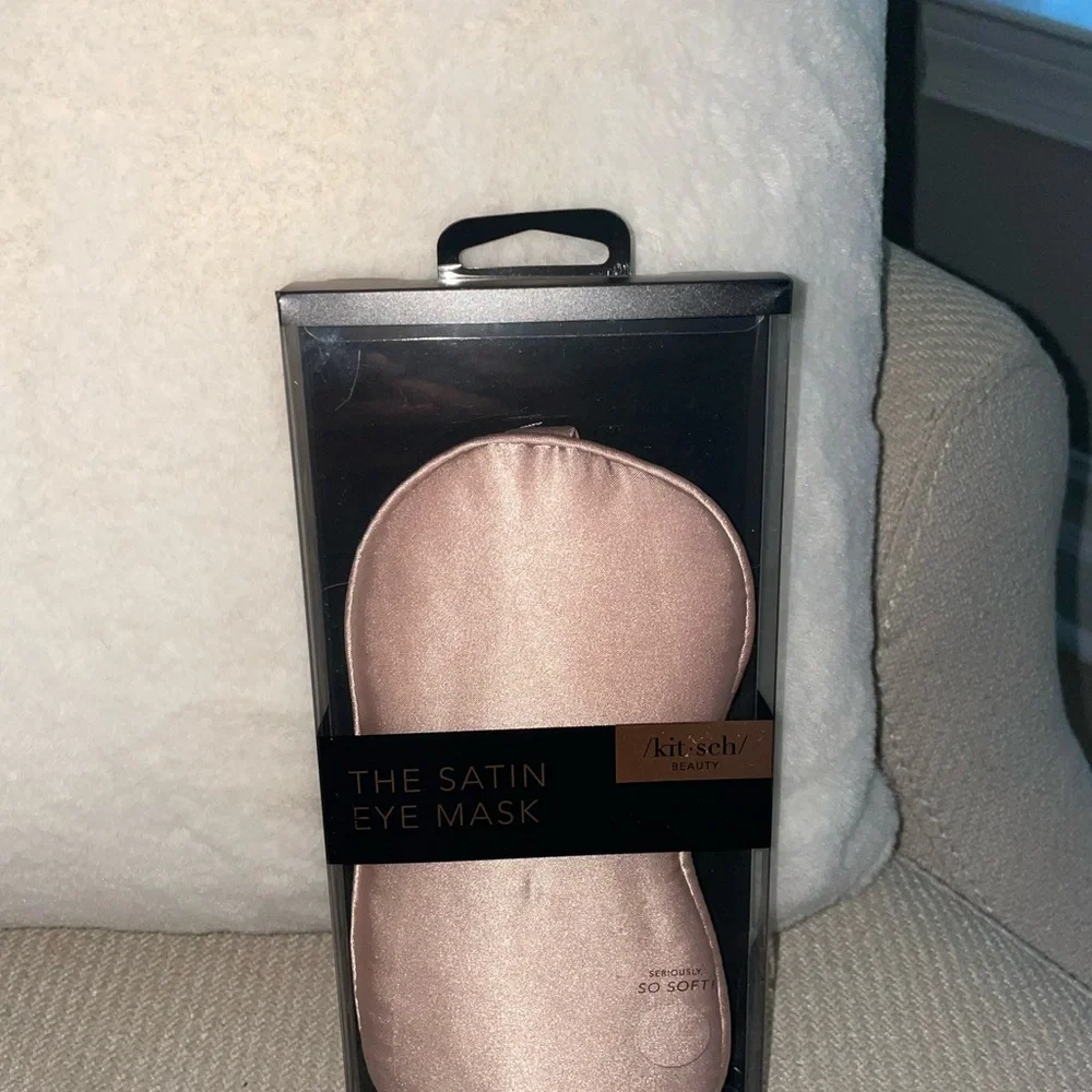 Kitsch‎ Eye Mask Baby Pink Satin Silk